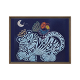 Welcoming Blessings  #09 - Energy Art by Meekyung Shin - Framed Canvas Print