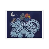 Welcoming Blessings  #09 - Energy Art by Meekyung Shin - Framed Canvas Print