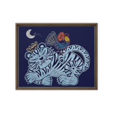 Welcoming Blessings  #09 - Energy Art by Meekyung Shin - Framed Canvas Print
