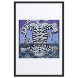 Welcoming Blessings  #03 - Energy Art by Meekyung Shin - Framed Paper Print with Mat
