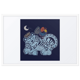 Welcoming Blessings  #09 - Energy Art by Meekyung Shin - Framed Paper Print with Mat