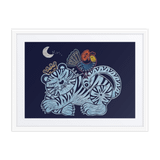Welcoming Blessings  #09 - Energy Art by Meekyung Shin - Framed Paper Print with Mat