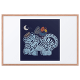 Welcoming Blessings  #09 - Energy Art by Meekyung Shin - Framed Paper Print with Mat