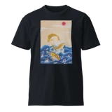 ASCENDING ENERGY Unisex Premium Cotton T-shirt Energy Art by Yesang Lee - Dark