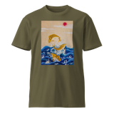ASCENDING ENERGY Unisex Premium Cotton T-shirt Energy Art by Yesang Lee - Dark