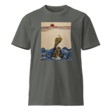 THE GAZE OF AWARENESS Unisex Premium Cotton T-shirt Energy Art by Yesang Lee - Dark