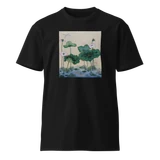 WHERE STILLNESS ABIDES Unisex Premium Cotton T-shirt Energy Art by Yesang Lee - Dark