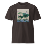 WHERE STILLNESS ABIDES Unisex Premium Cotton T-shirt Energy Art by Yesang Lee - Dark