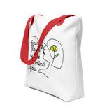 ENERGY FLOWS WHERE THE MIND GOES Tote Bag