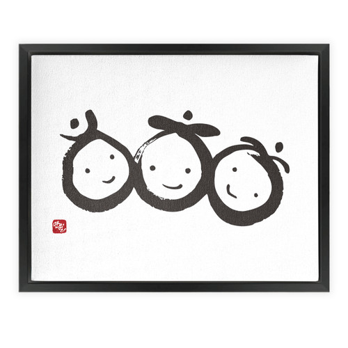 Happiness, Flourishing, & Blessings - Fortune Talisman - Manwol Art Exhibition | Framed Canvas Print