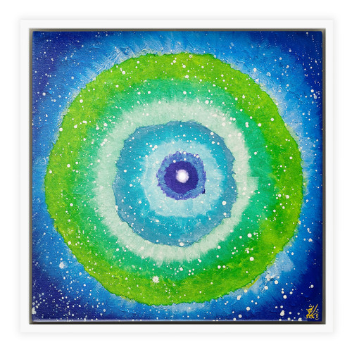 Jisu Han Energy Art Light of Life #4 | Framed Canvas Print