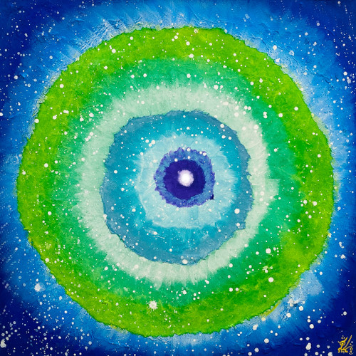 Jisu Han Energy Art Light of Life #4 | Framed Canvas Print