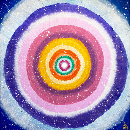 Jisu Han Energy Art Light of Life #7 | Framed Canvas Print