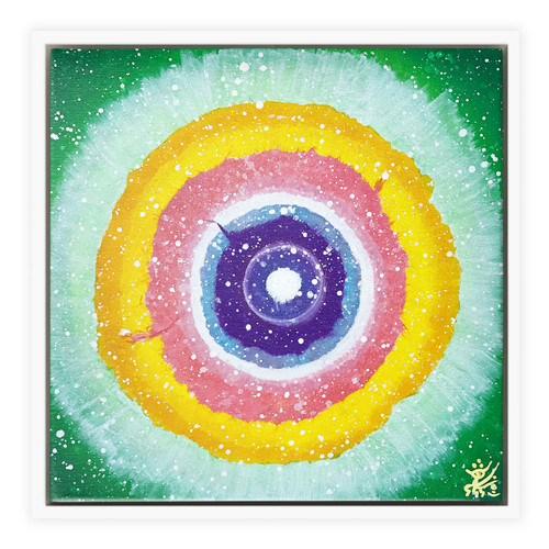 Jisu Han Energy Art Light of Life #8 | Framed Canvas Print