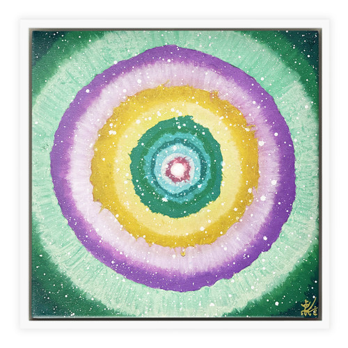 Jisu Han Energy Art Light of Life #9 | Framed Canvas Print