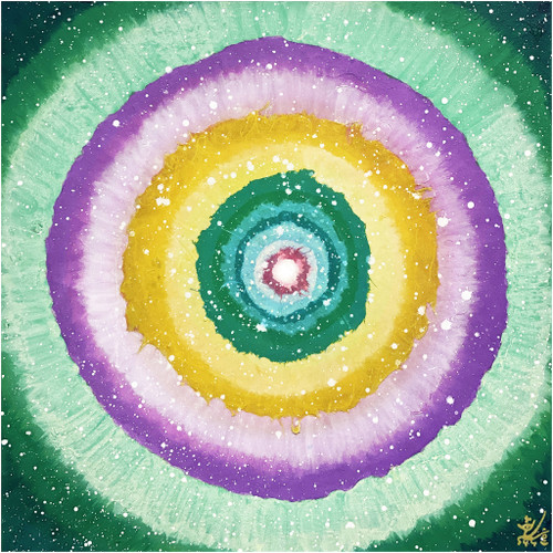 Jisu Han Energy Art Light of Life #9 | Framed Canvas Print