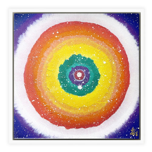 Jisu Han Energy Art Light of Life #11 | Framed Canvas Print