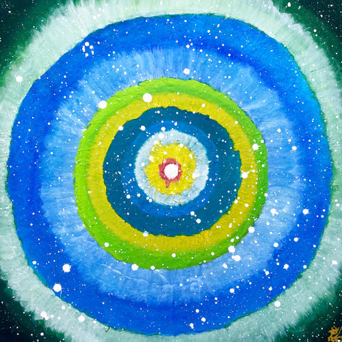 Jisu Han Energy Art Light of Life #12 | Framed Canvas Print