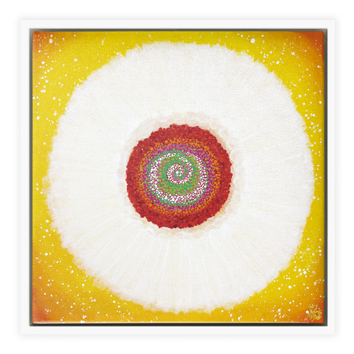 Jisu Han Energy Art Flower of the Universe #5 | Framed Canvas Print