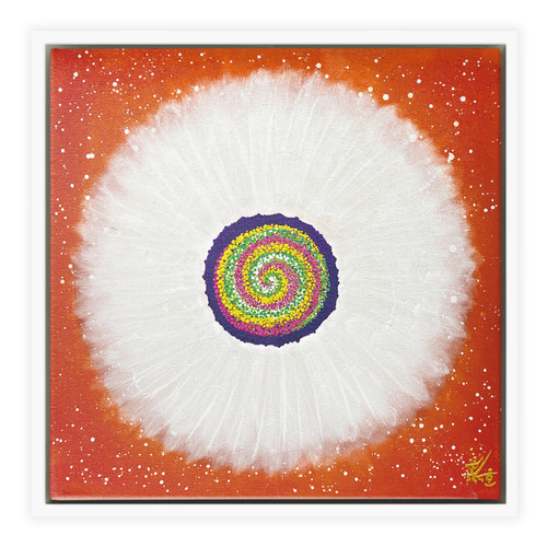 Jisu Han Energy Art Flower of the Universe #6 | Framed Canvas Print