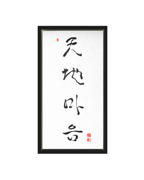Chun Ji Ma Eum Calligraphy | Ilchi Lee Energy Art | Framed Canvas Art Print