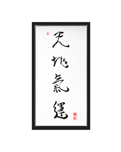 Chun Ji Ki Un Calligraphy | Ilchi Lee Energy Art | Framed Canvas Art Print