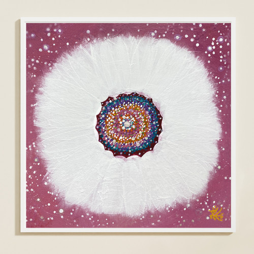 Jisu Han Energy Art Flower of the Universe #20 | Framed Canvas Print