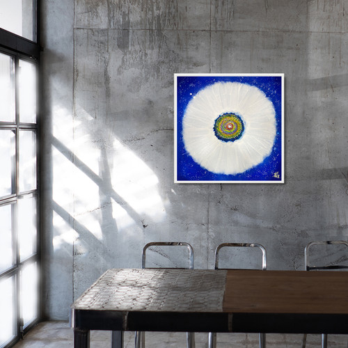 Jisu Han Energy Art Flower of the Universe #21 | Framed Canvas Print