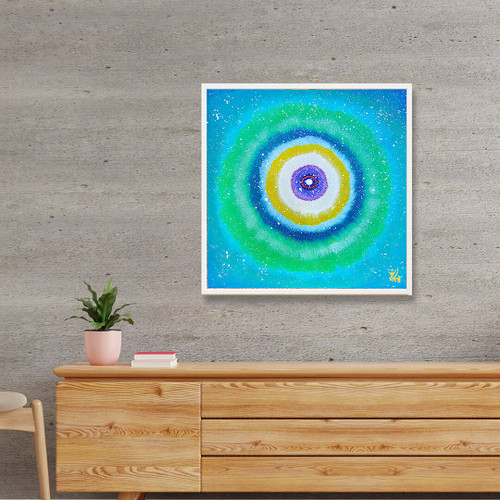 Jisu Han Energy Art Light of Life #16 | Framed Canvas Print