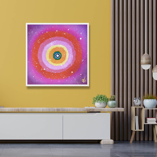 Jisu Han Energy Art Light of Life #18 | Framed Canvas Print