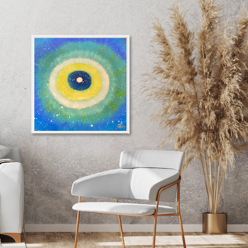 Jisu Han Energy Art Light of Life #22 | Framed Canvas Print