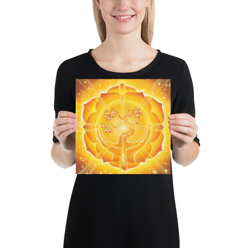 Heart Chakra (4th Chakra) | Al Choi Energy Art | Unframed Paper Print
