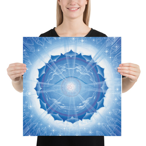 Third-Eye Chakra (6th Chakra) | Al Choi Energy Art | Unframed Paper Print