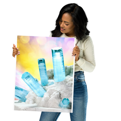 Aquamarine Crystal: The Soul of Mago | Unframed Paper Print