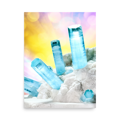 Aquamarine Crystal: The Soul of Mago | Unframed Paper Print