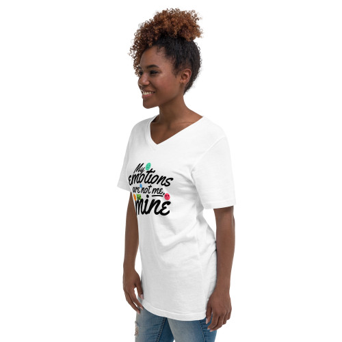 MY EMOTIONS ARE NOT ME | Unisex Short Sleeve Cotton V-Neck T-Shirt