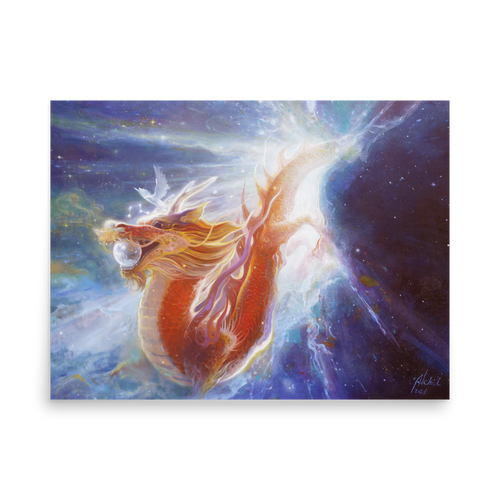 Red Dragon | Al Choi Energy Art | Unframed Paper Print