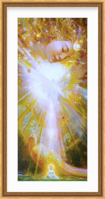 Mago — Oneness with the Earth | Al Choi Energy Art | Framed Paper Print