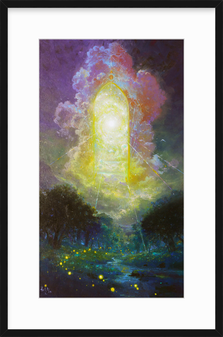 Close-up of the threshold door motif in Gate of Dimensions art