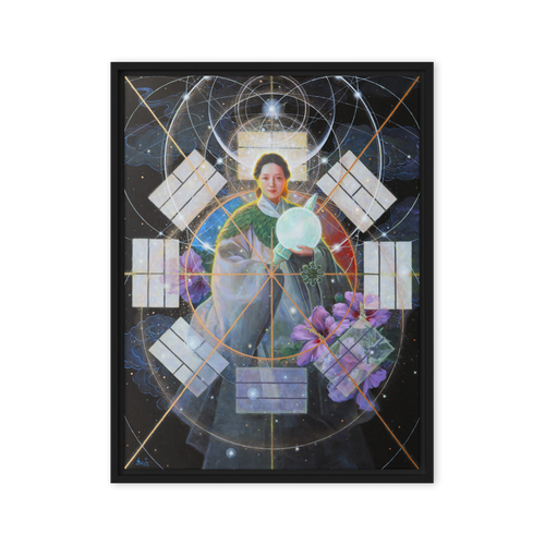 Sacred Mother of Ancient Korea | Al Choi Energy Art | Framed Canvas Print