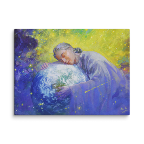 Mago Mother Earth energy art canvas print front view