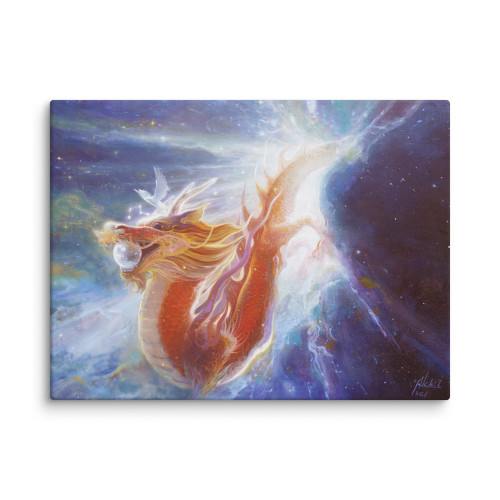Red Dragon | Al Choi Energy Art | Unframed Canvas Print