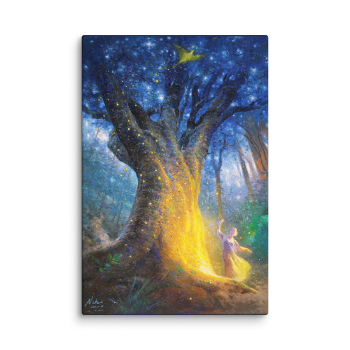 Studio ambiance—Forest of Dancing Souls on wall