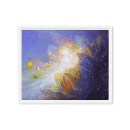 Energy art celebrating cosmic pulse side profile