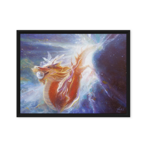 Red Dragon | Al Choi Energy Art | Framed Canvas Print