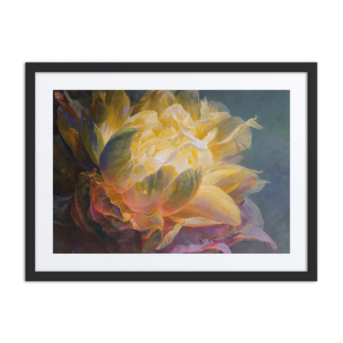 Golden Flower | Al Choi Energy Art | Framed Paper Print