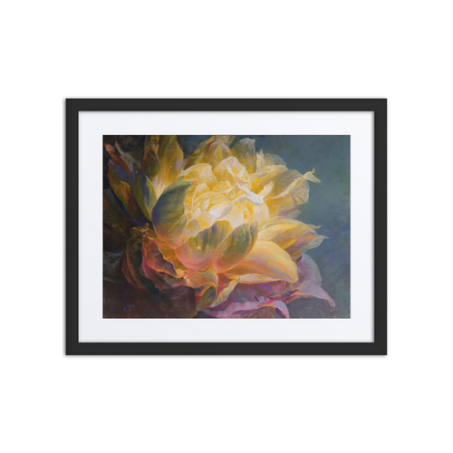 Golden Flower | Al Choi Energy Art | Framed Paper Print
