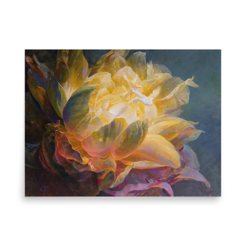 Golden Flower | Al Choi Energy Art | Unframed Paper Print