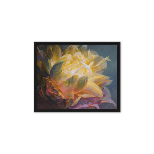 Golden Flower | Al Choi Energy Art | Framed Canvas Print