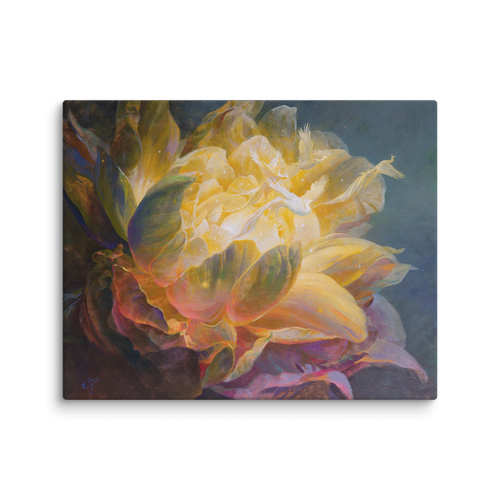 Golden Flower | Al Choi Energy Art | Unframed Canvas Print